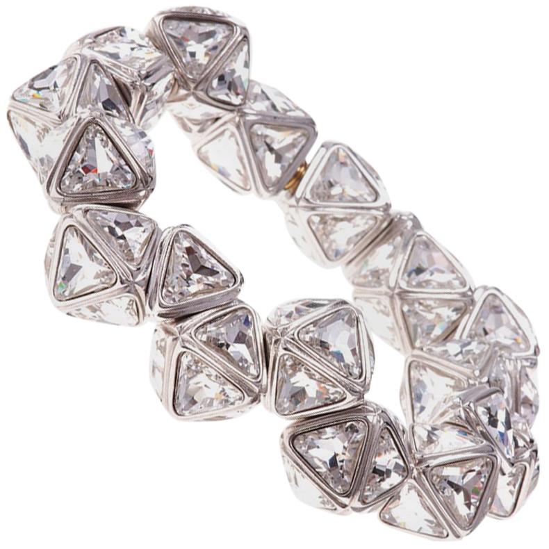Women's Simon Harrison Ice Flow Crystal Pyramid Bracelet For Sale