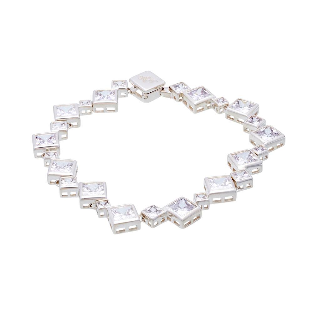Contemporary Simon Harrison Icicle Sterling Silver Bracelet For Sale