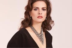 Simon Harrison Minerva Clustered Navette Stainless Steel Chainmail Necklace