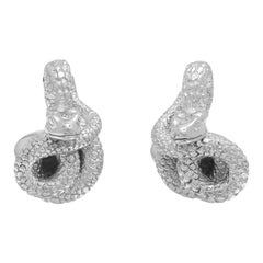 Simon Harrison Zodiac East Sterling Silver Snake Cufflink