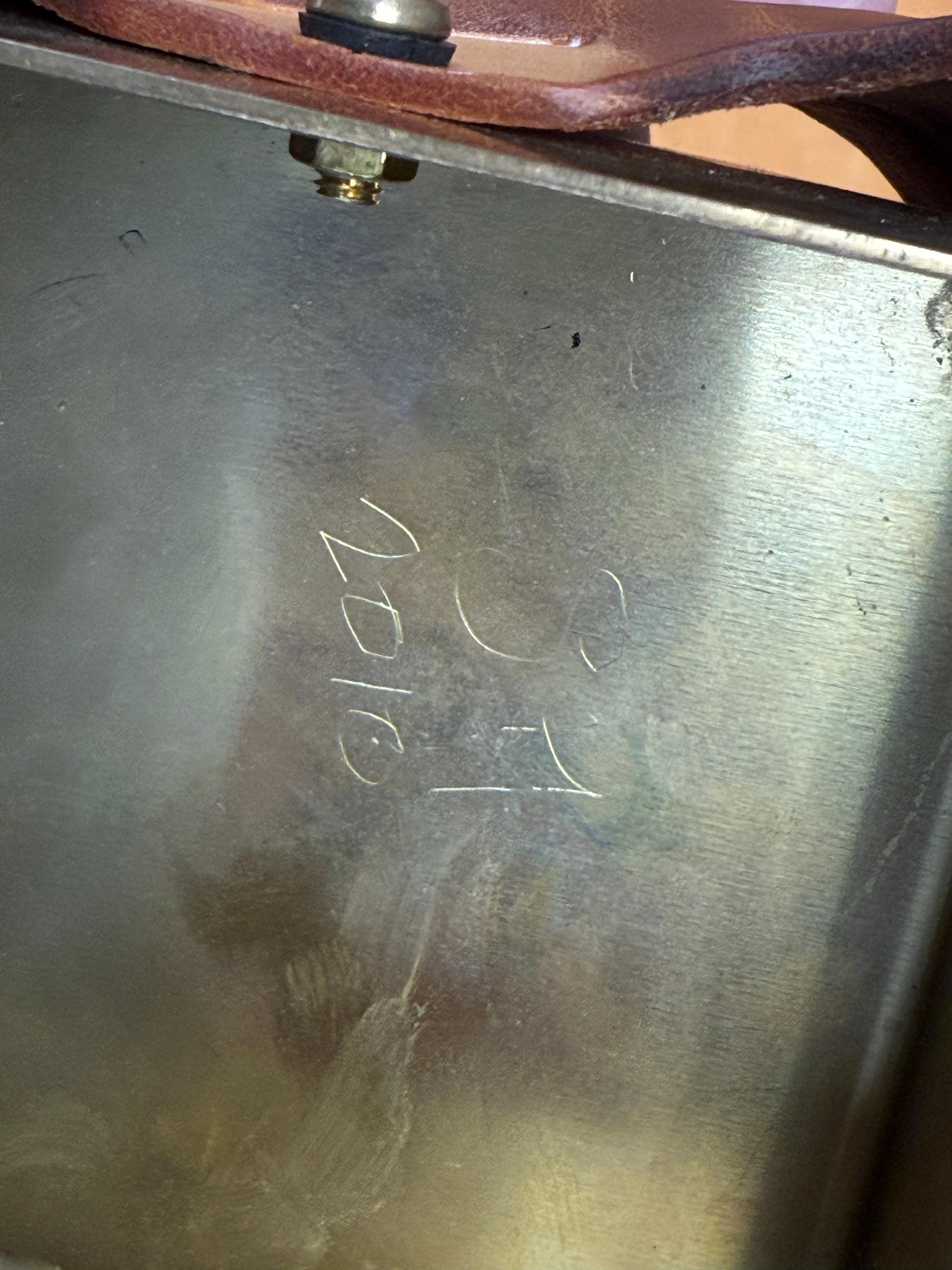 Simon Hasan Leather and Brass Desk Set in vendita 5