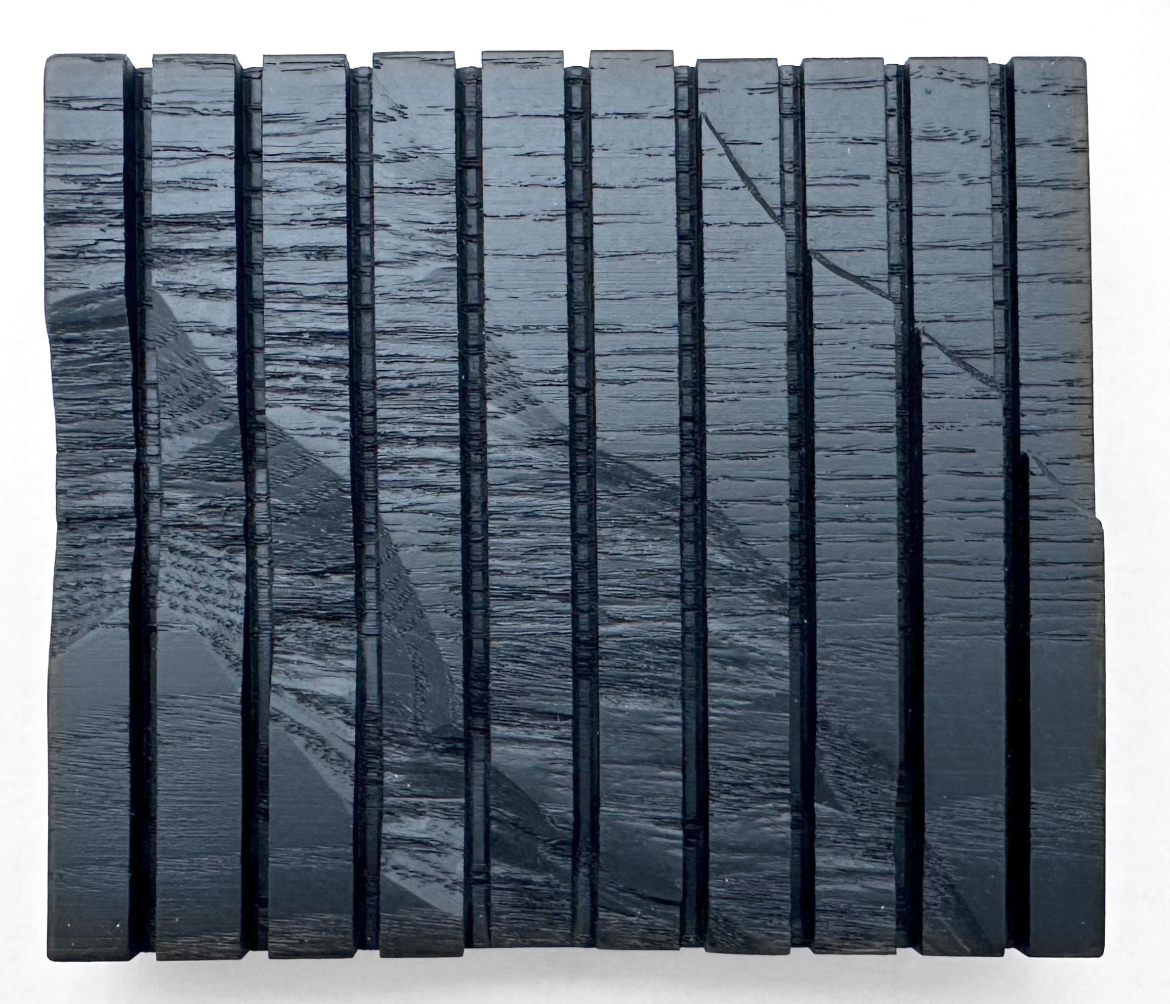 One small hand carved wood sample of our signature texture used for the Ledge and Shale collection. These samples are made of solid Ash wood and carved just like pieces from the collection. Please specify Black, Grey Wipe or Bone White in our
