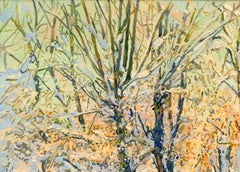 A sunny day on the Chertanovka River, Impressionist, Painting, Oil on canvas