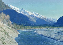 Una vista del río Teberda y Dombay