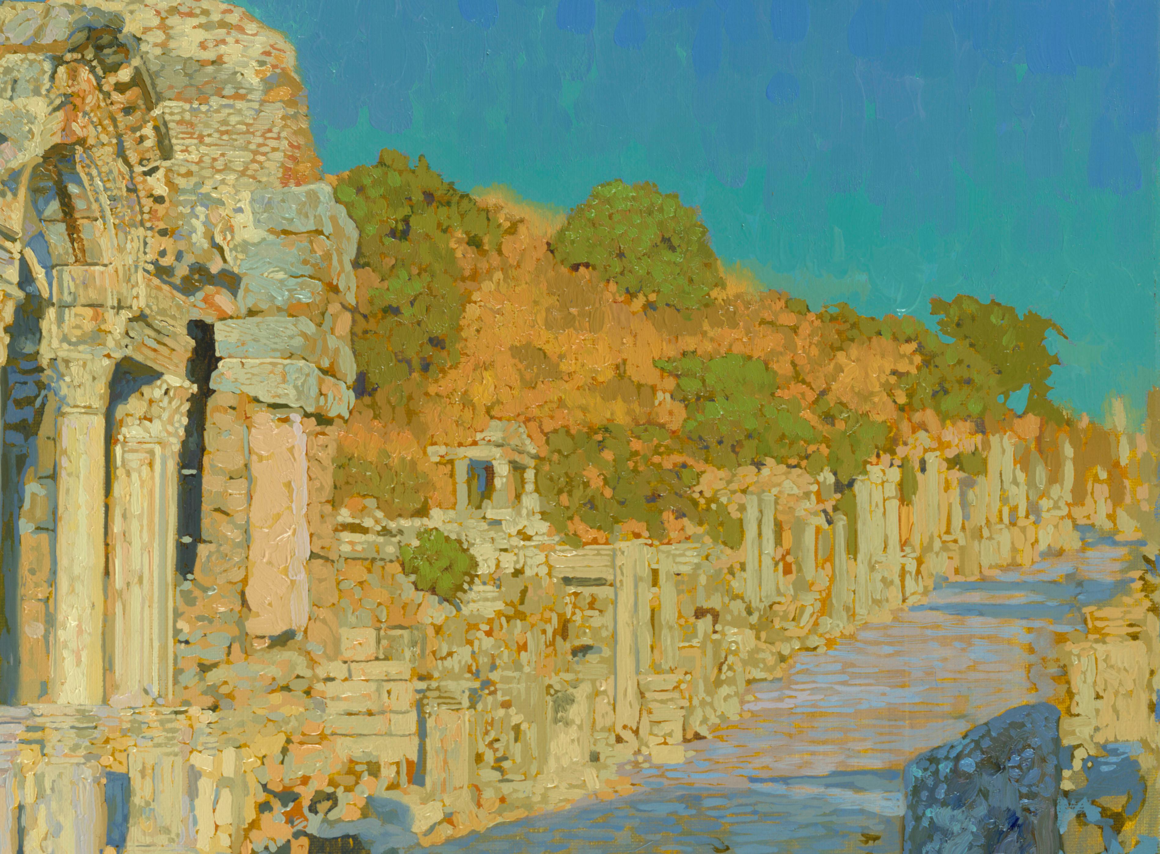 La sien de Adrián. Éfeso - Painting Impresionista de Simon Kozhin
