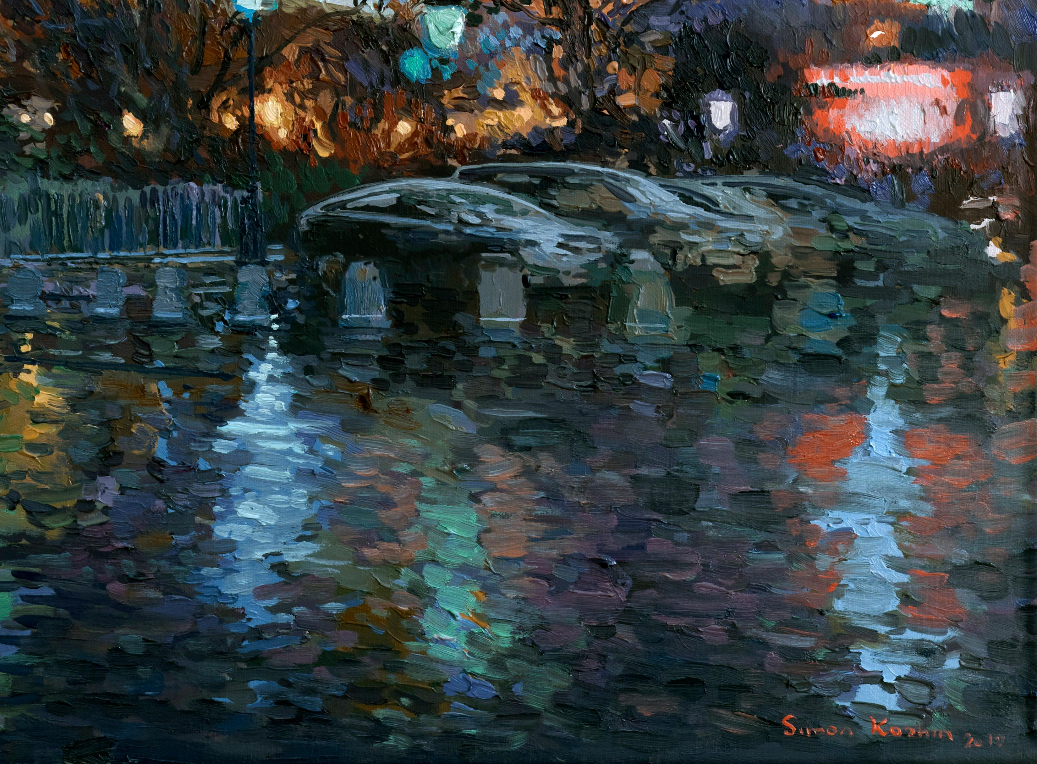 In this work, I've infused the canvas with the serene elegance of the twilight hour, using oils to capture the dance of light upon water. The impressionist approach enhances the scene's emotive quality, with strokes that suggest the vibrancy of life