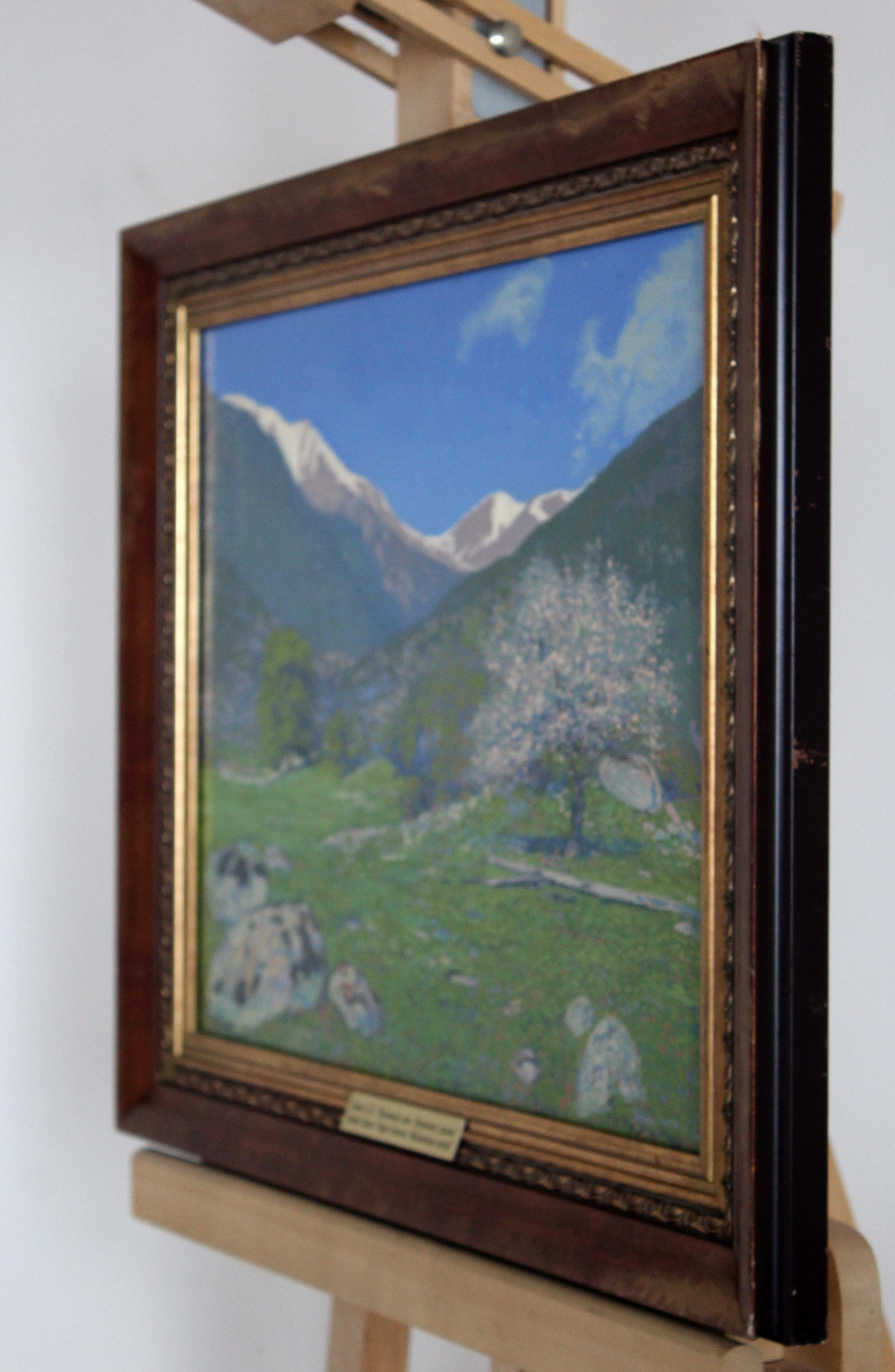 Apfelblüte in der Mukhinskoye-Schlucht. (Grau), Landscape Painting, von Simon Kozhin
