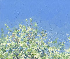 Apple tree in bloom. Kolomenskoye, Impressionism painting 2014 Oil on board New