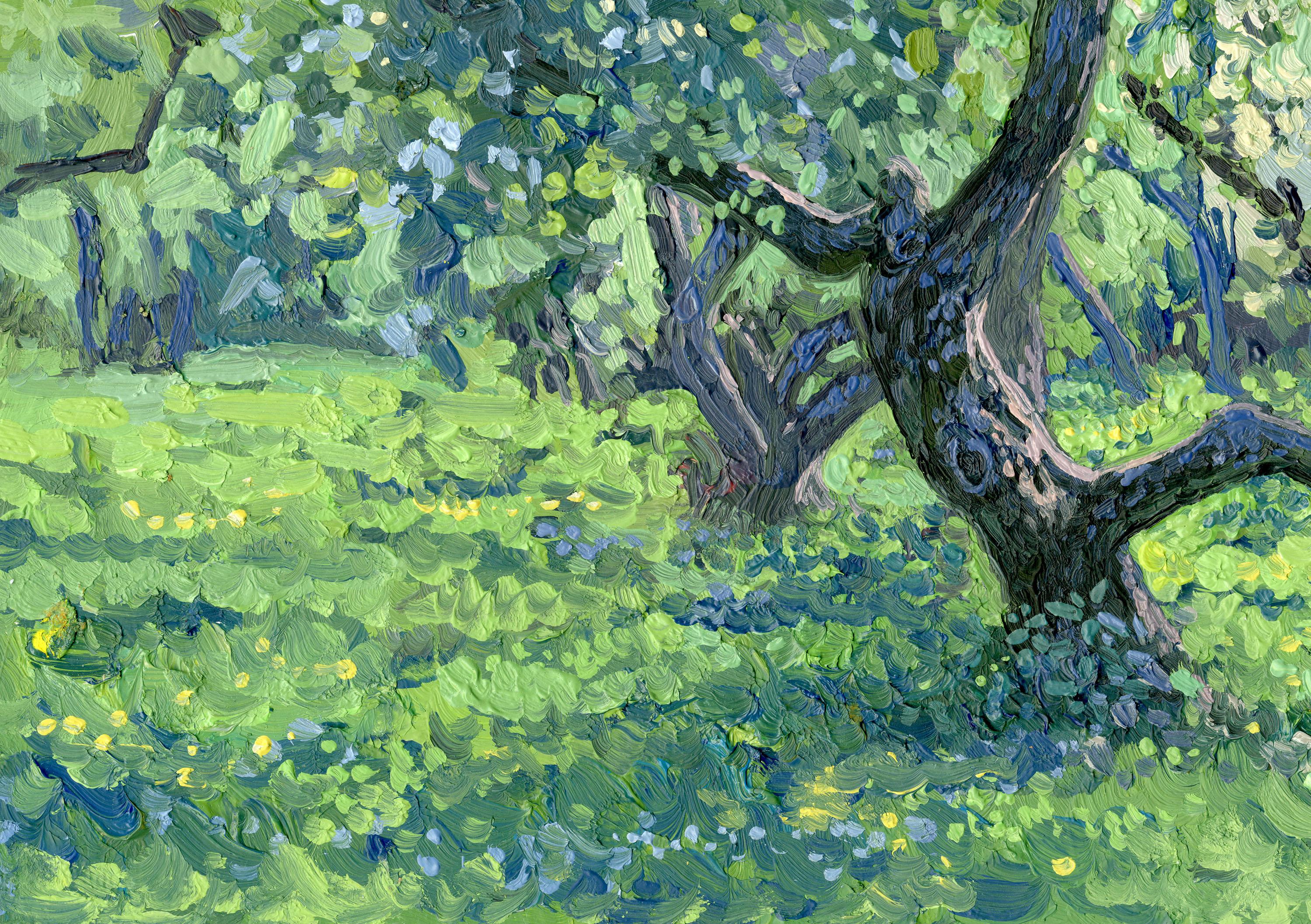 Manzano en flor. Kolomenskoye Pintura al óleo Impresionista de Simon Kozhin en venta 15