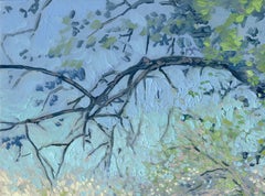 Apple trees in bloom. Kolomenskoye. Spring garden impressionist oil painting