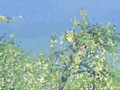 Manzanos en flor. Pintura Paisaje Kolomenskoye, Óleo sobre lienzo, 30x40 cm
