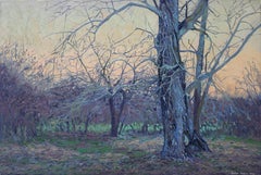 April evening near the poplar