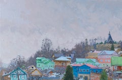 April. Plyos Landscape Painting, Oil on Canvas, 60x90 cm, New