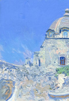 Aragonese Castle Plein-air Collectible painting by Simon Kozhin