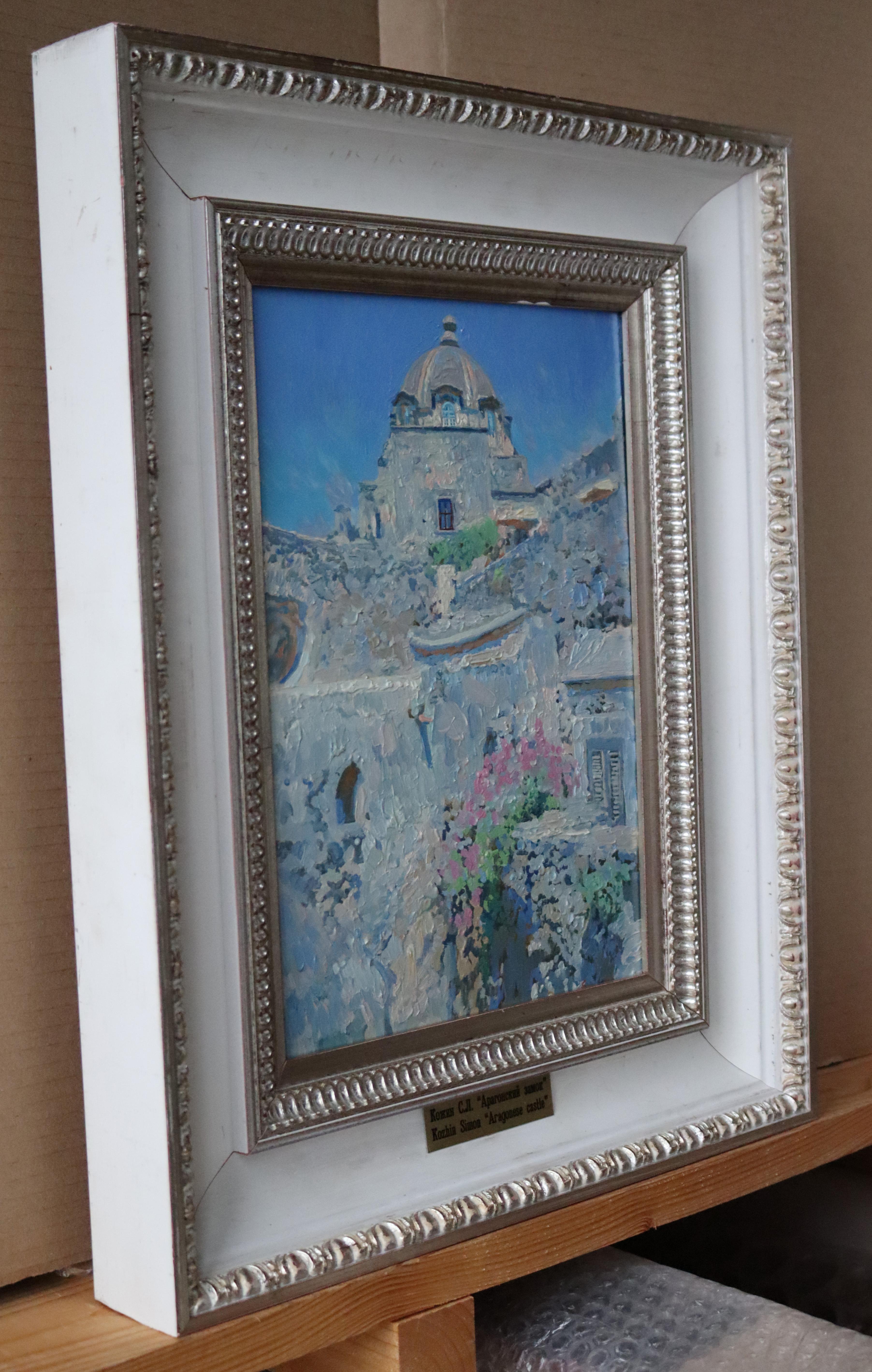 Aragonese Castle Plein-air Collectible painting by Simon Kozhin For Sale 9