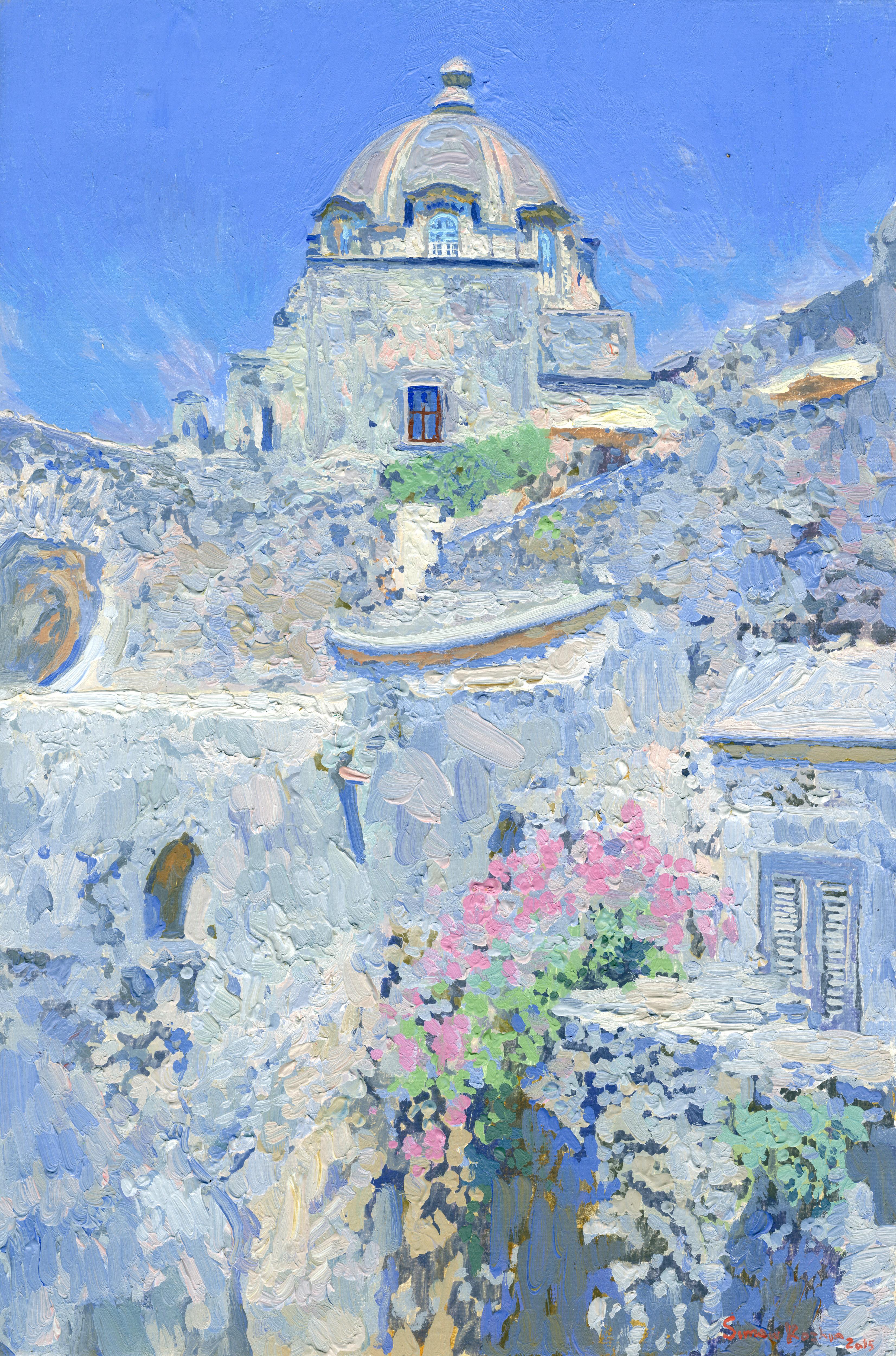 Aragonese Castle Plein-air Collectible painting by Simon Kozhin