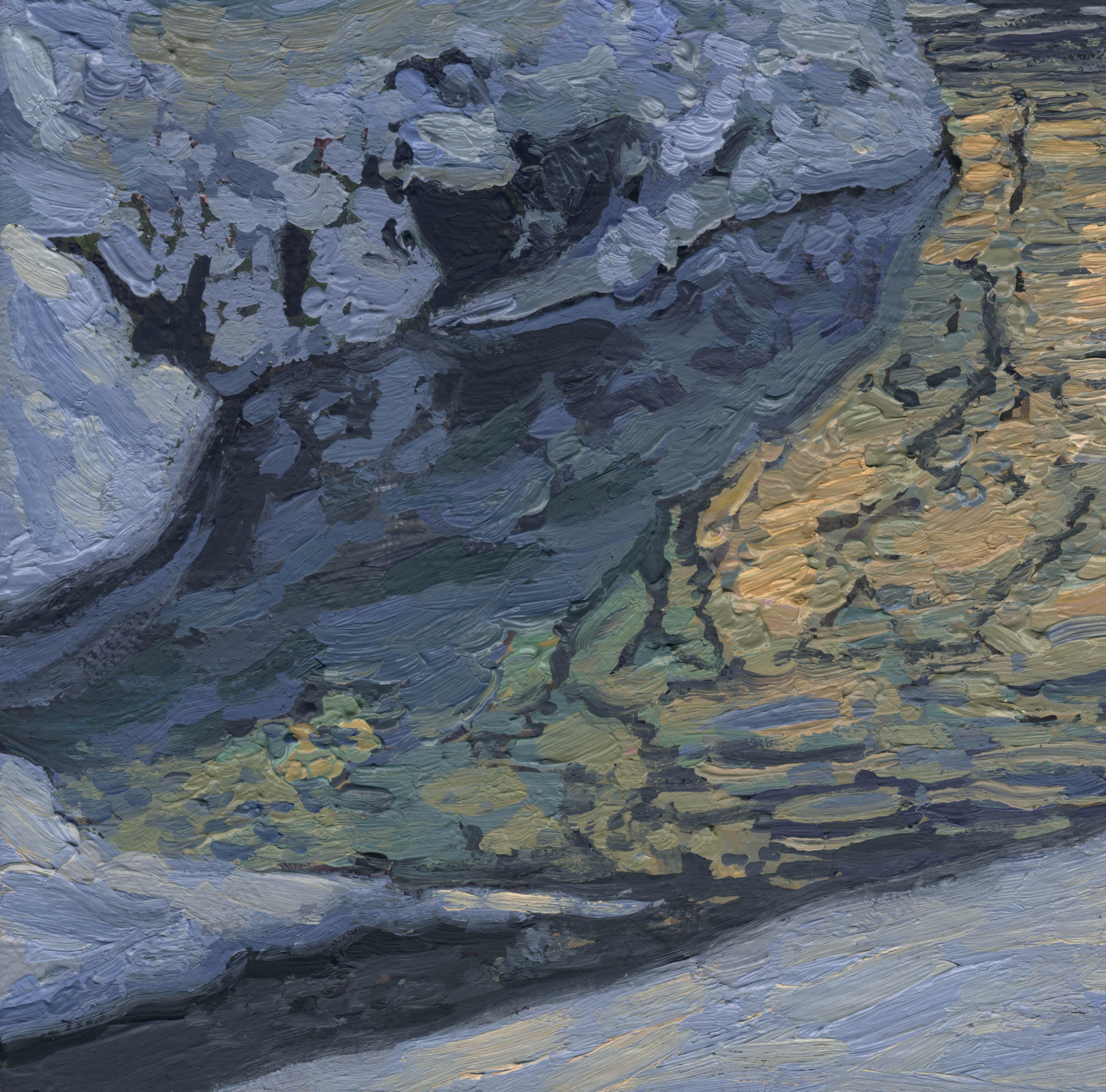 Zu den Ursprüngen (Grau), Landscape Painting, von Simon Kozhin