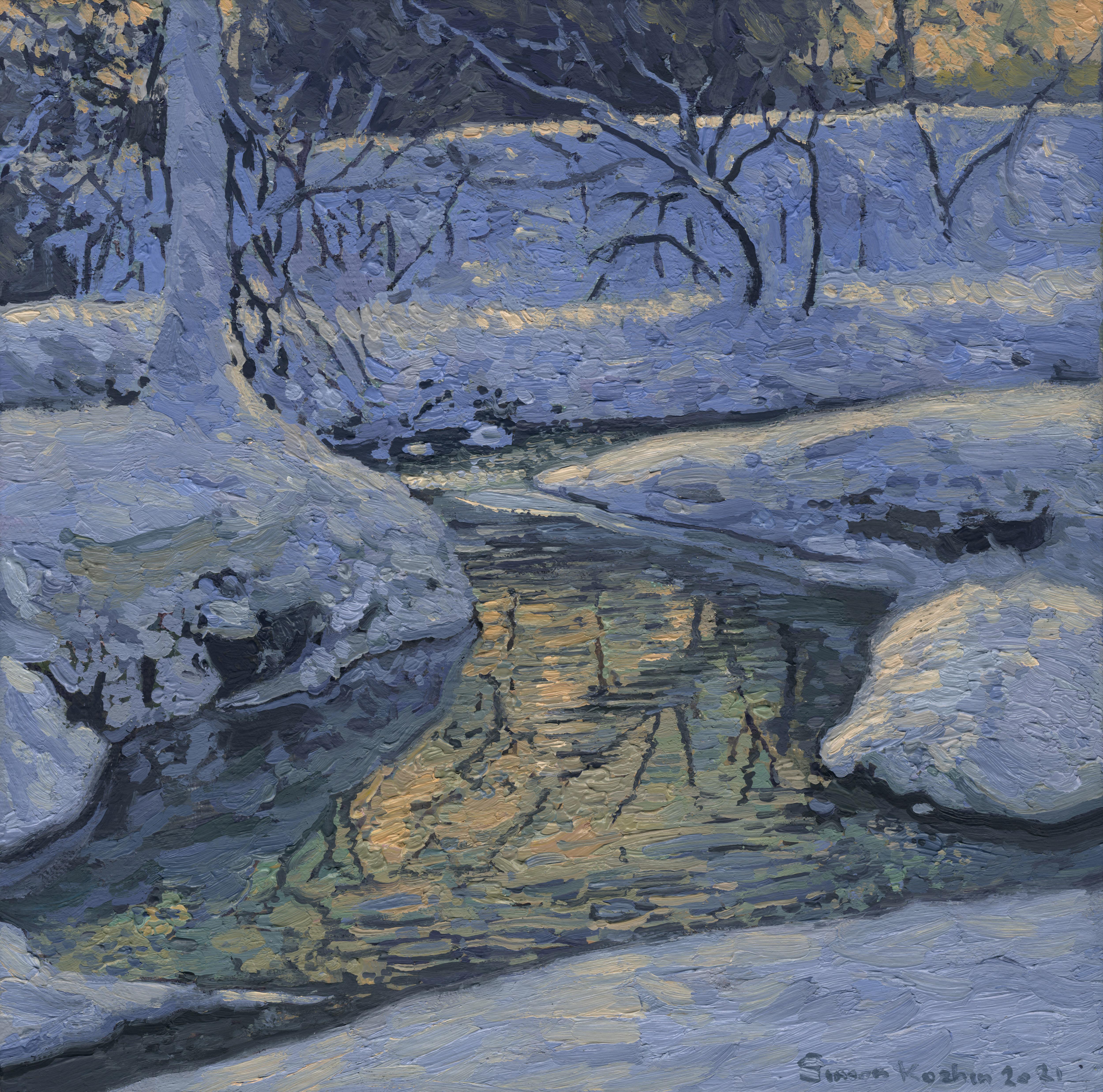 Simon Kozhin Landscape Painting – Zu den Ursprüngen