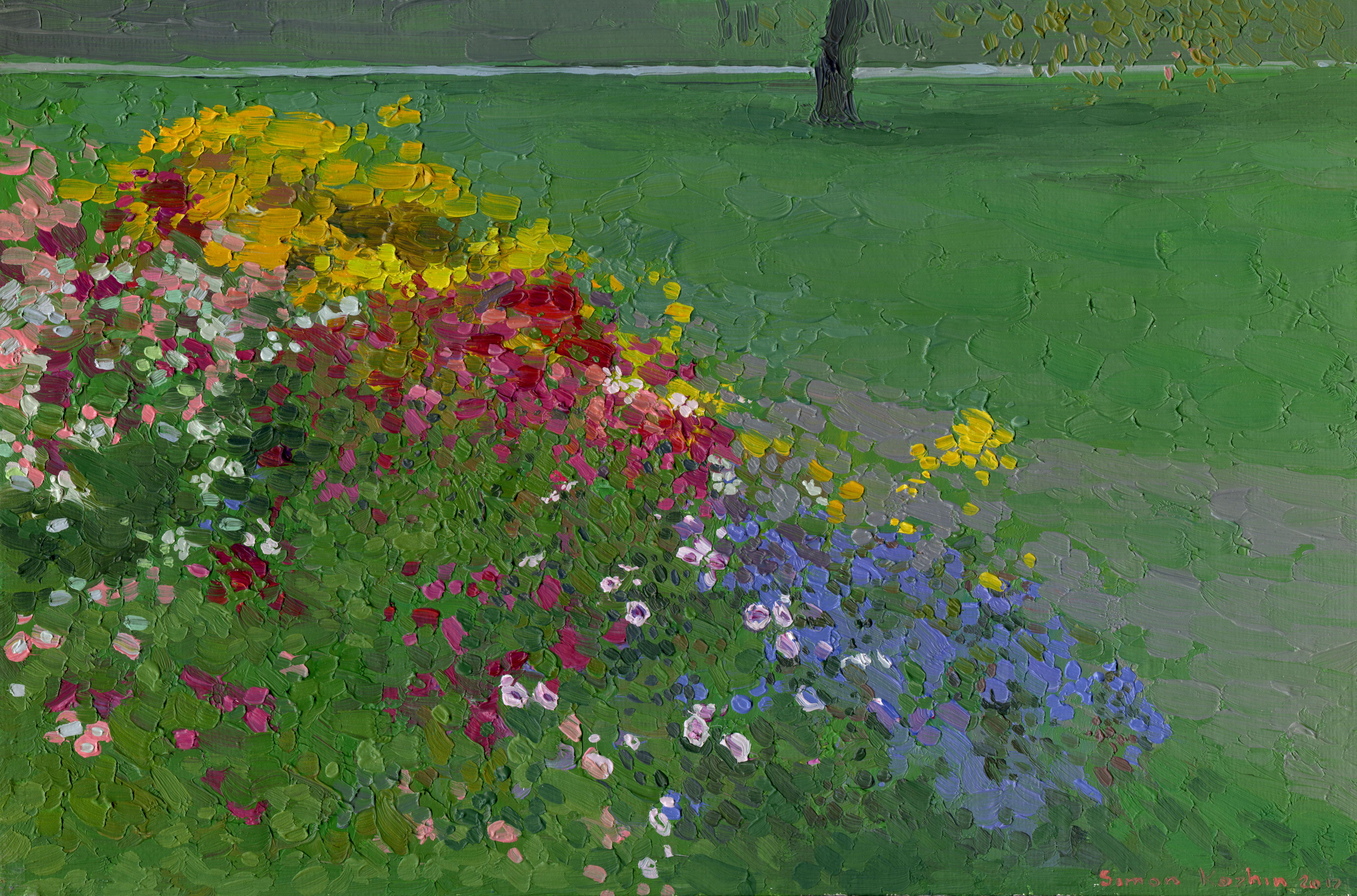 Simon Kozhin Landscape Painting - Autumn flowers