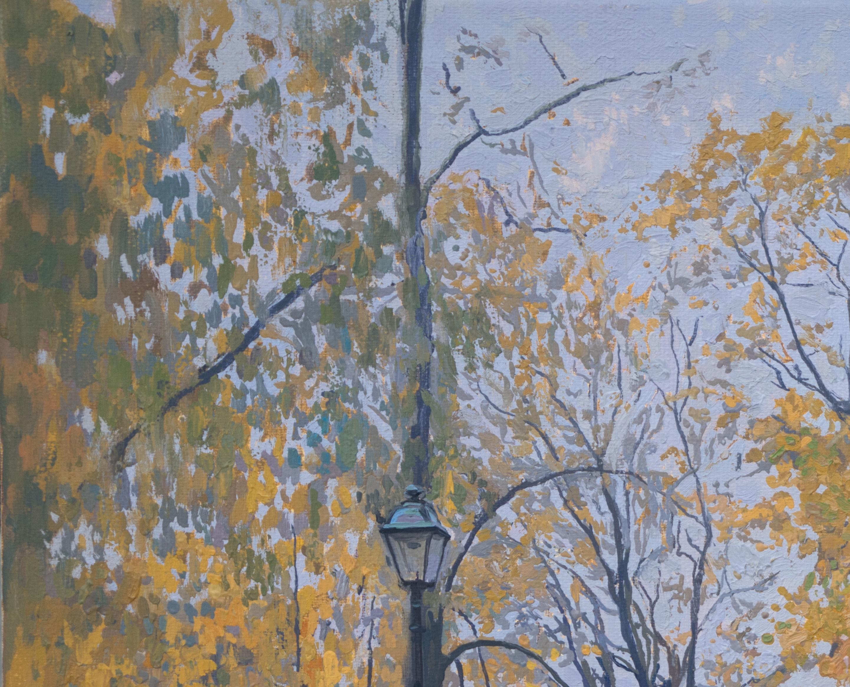 Automne dans le parc de Tsaritsyno - Painting de Simon Kozhin