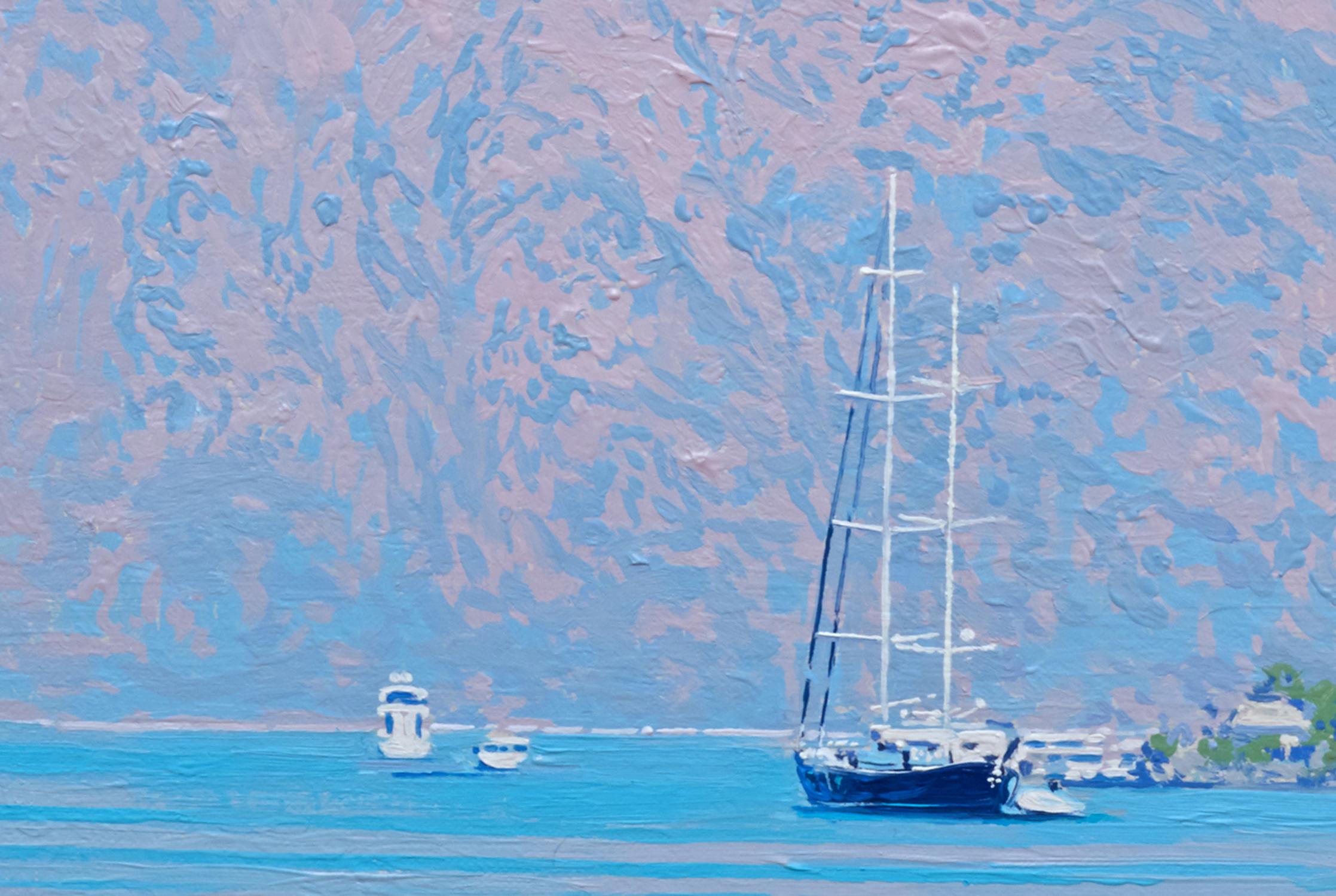 Bucht von Kotor. Montenegro (Blau), Landscape Painting, von Simon Kozhin