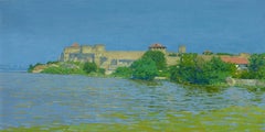 Bilhorod-Dnistrovskyi Akkerman fortress Oil landscape painting by Russian artist