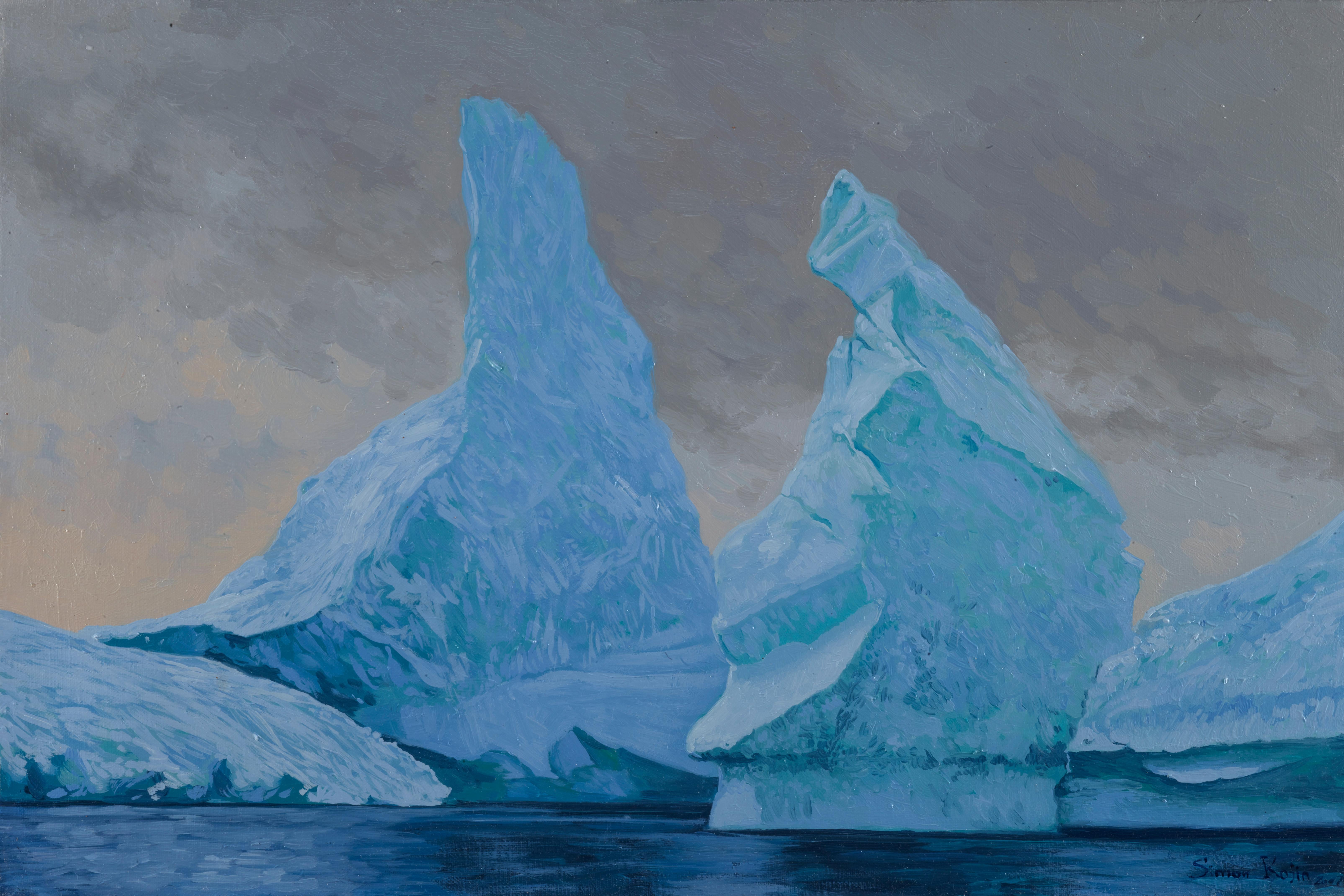 Simon Kozhin Landscape Painting - Blocks Hours of Ice