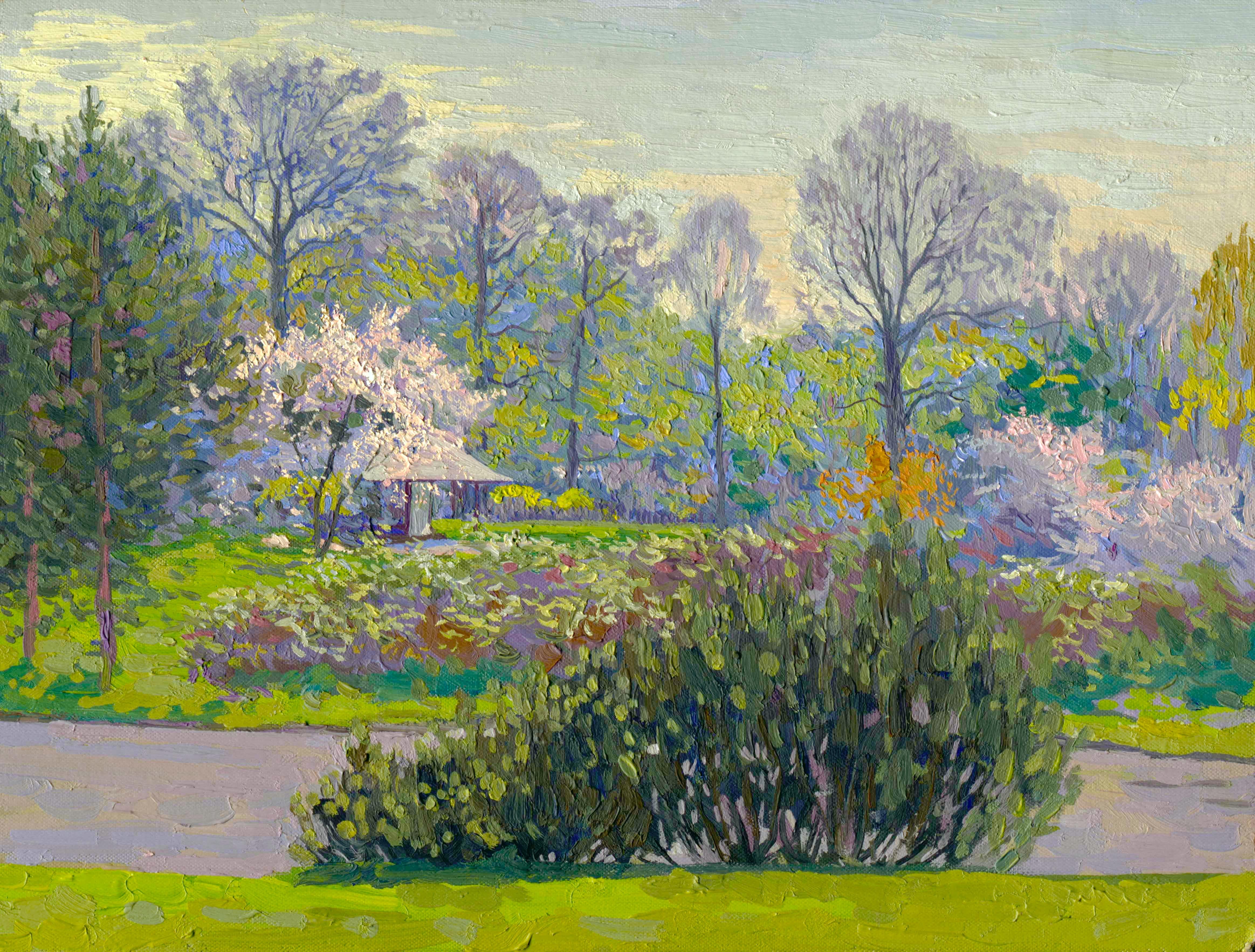 Simon Kozhin Landscape Painting - Blooming Garden