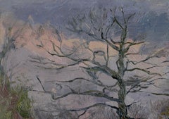 Botanical Garden Landscape Painting, Oil on Canvas, 25x35 cm