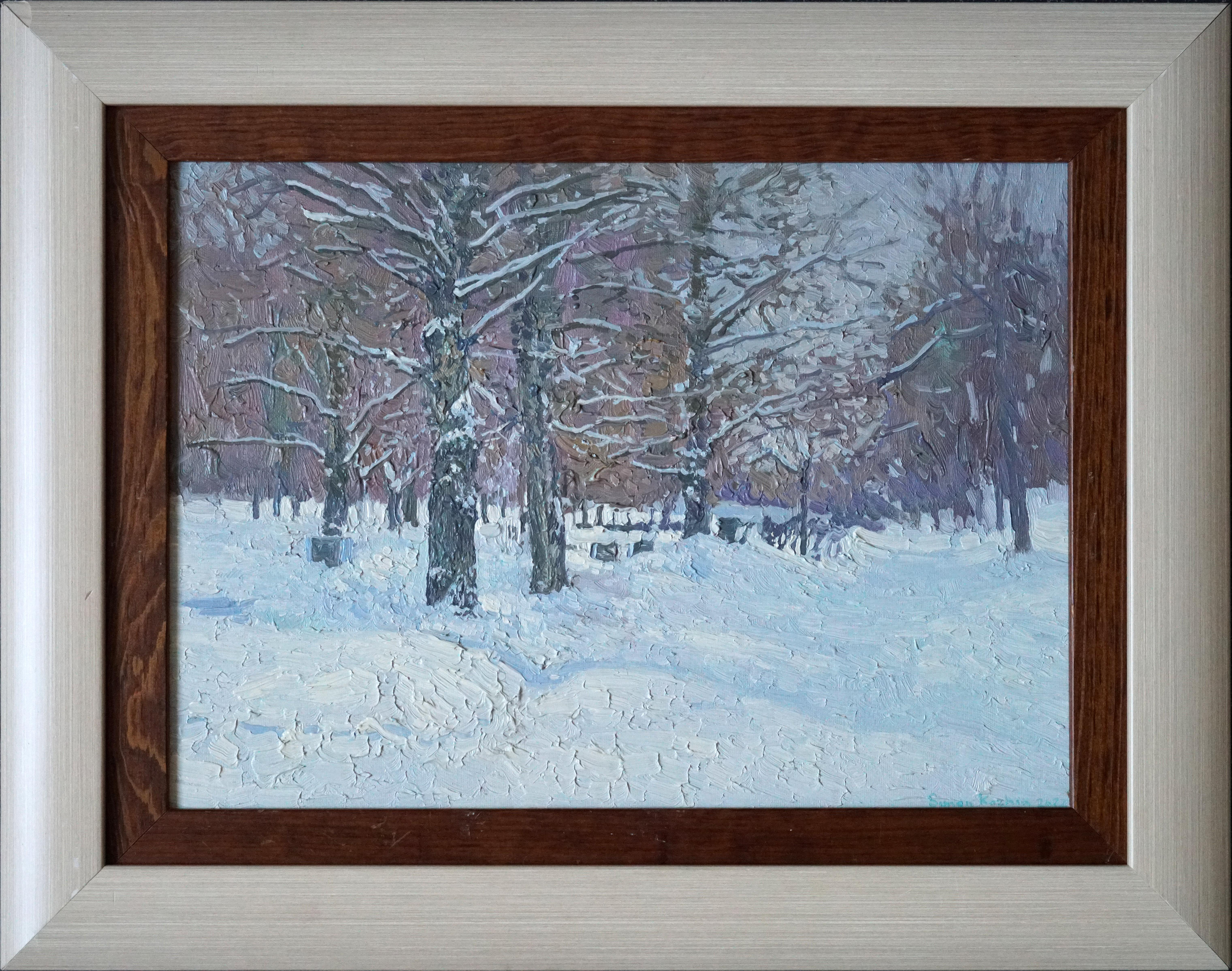 Boulevard im Winter. Alt-Maryino im Angebot 5