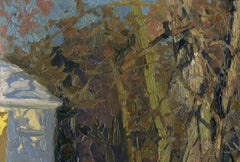 Bratsevo Estate Winter Scene Painting, Oil on Canvas, 2003, Signed