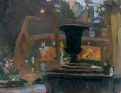 Chistye Prudy Impressionistisches Gemälde 2001 Öl auf Karton 18 x 24 cm Gerahmt Neu