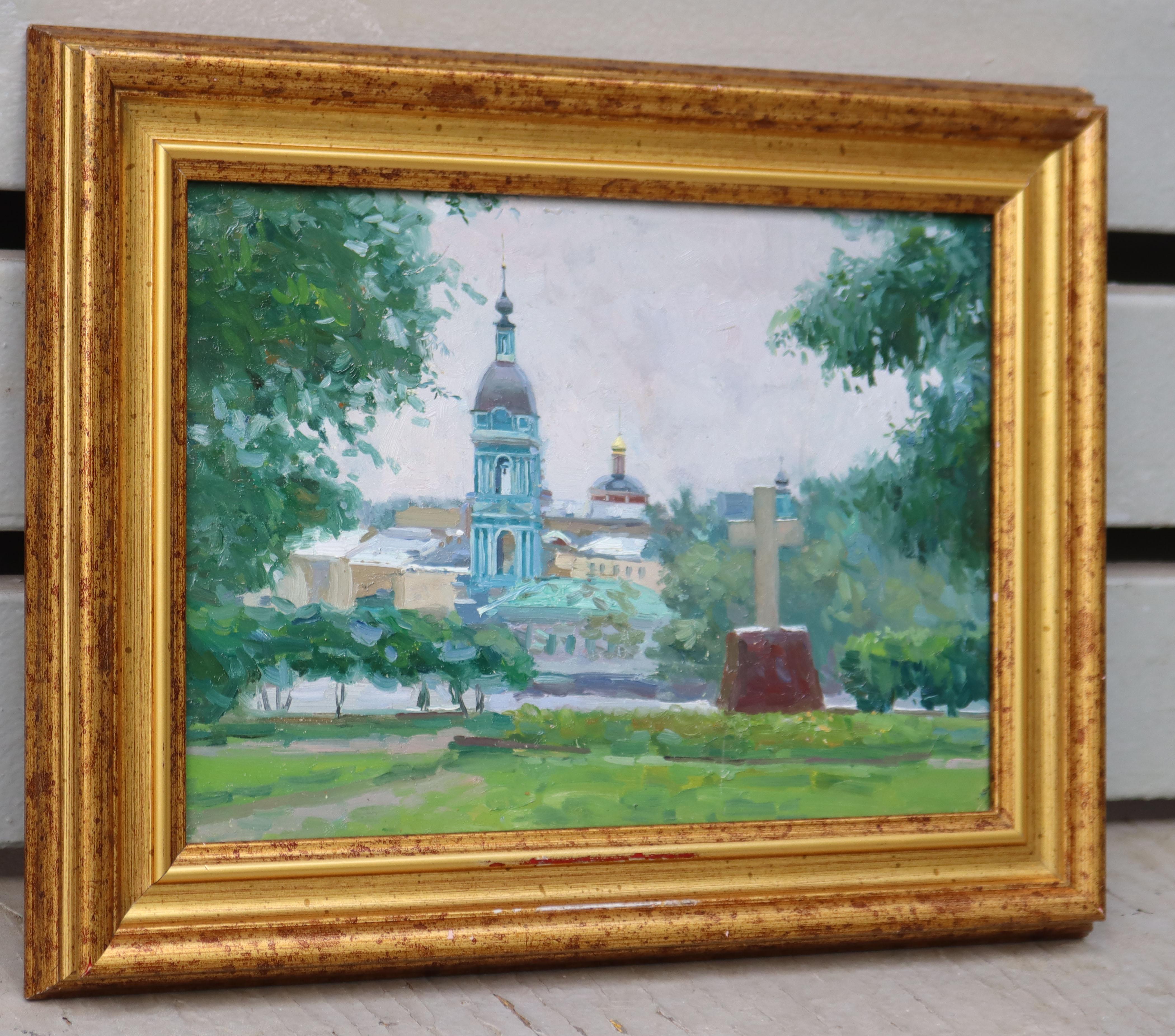 Kirche der Dreifaltigkeit in Serebryaniki (Impressionismus), Painting, von Simon Kozhin