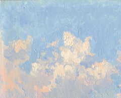 Impressionist Oil Painting of Clouds at Botanical Garden, 2000s