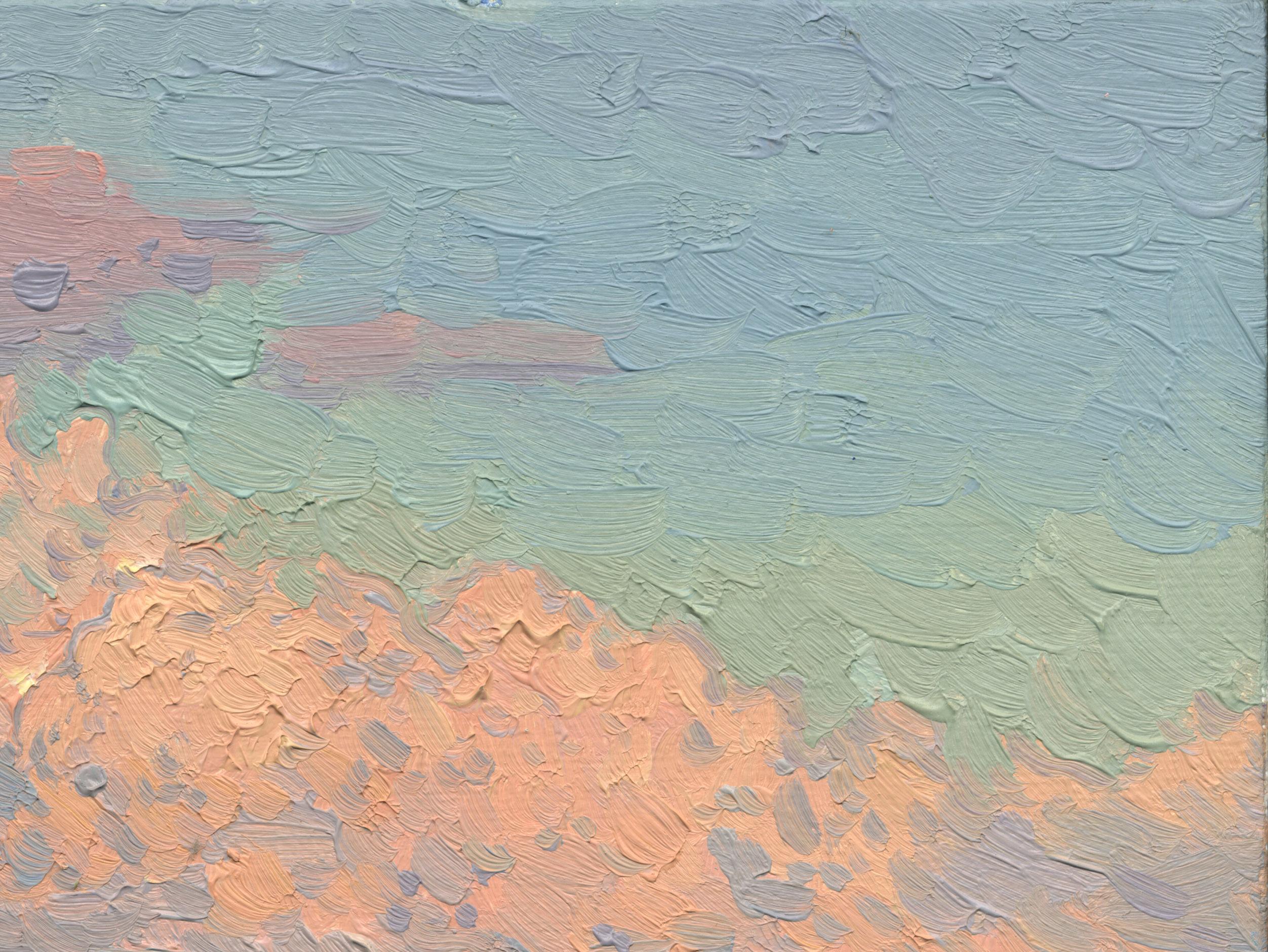 Nubes en el mar - Painting Impresionista de Simon Kozhin