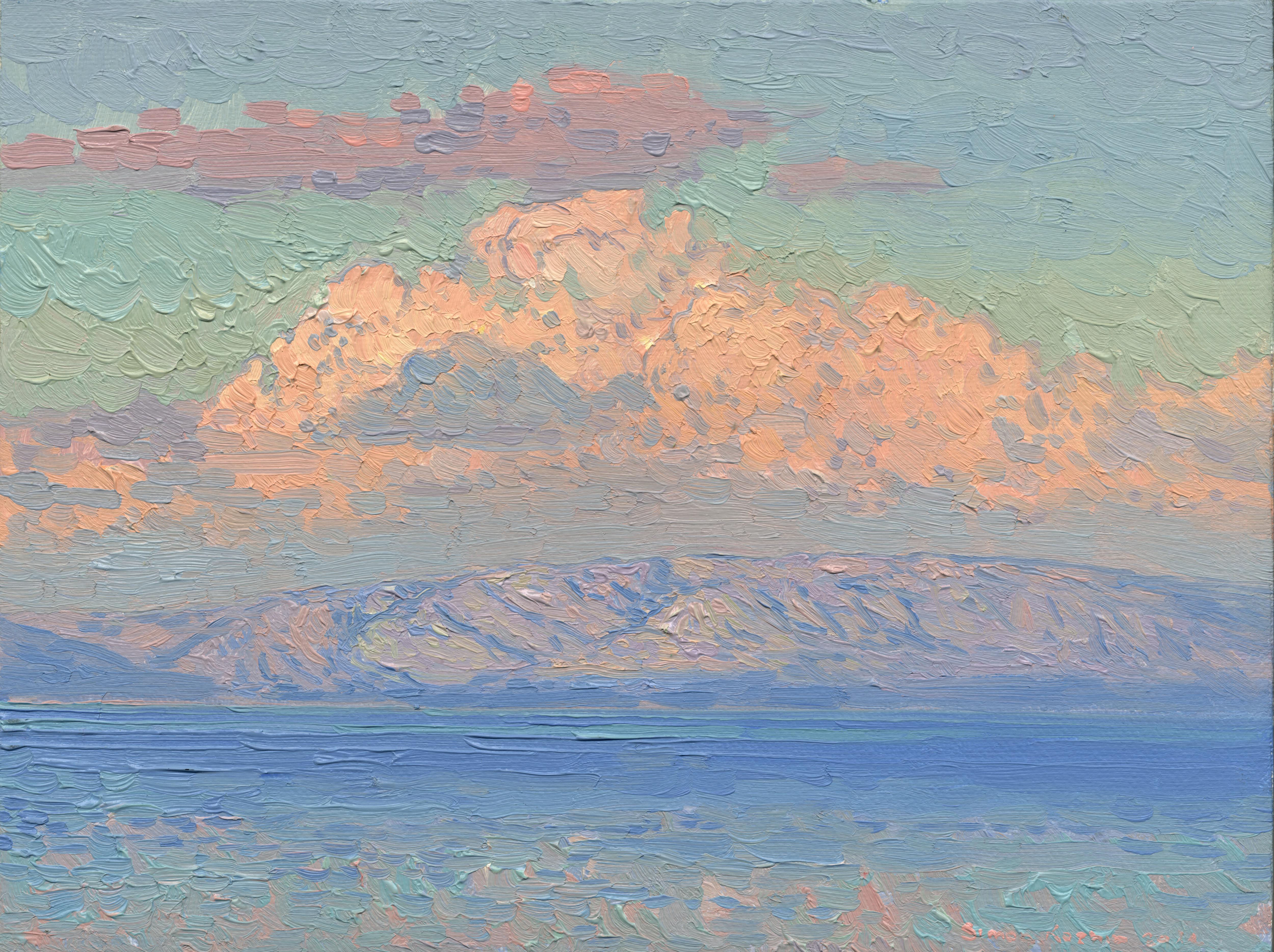 Landscape Painting de Simon Kozhin - Nubes en el mar