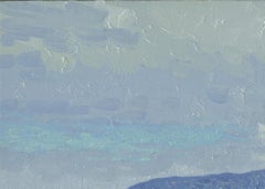 Cloudy. Yachts in the Bali port, Impressionist painting, 2017, Oil on canvas