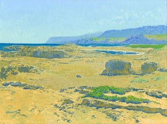 Coast near Malia. Beach. Crete Impressionism painting 2012 Oil on canvas 30 x 40