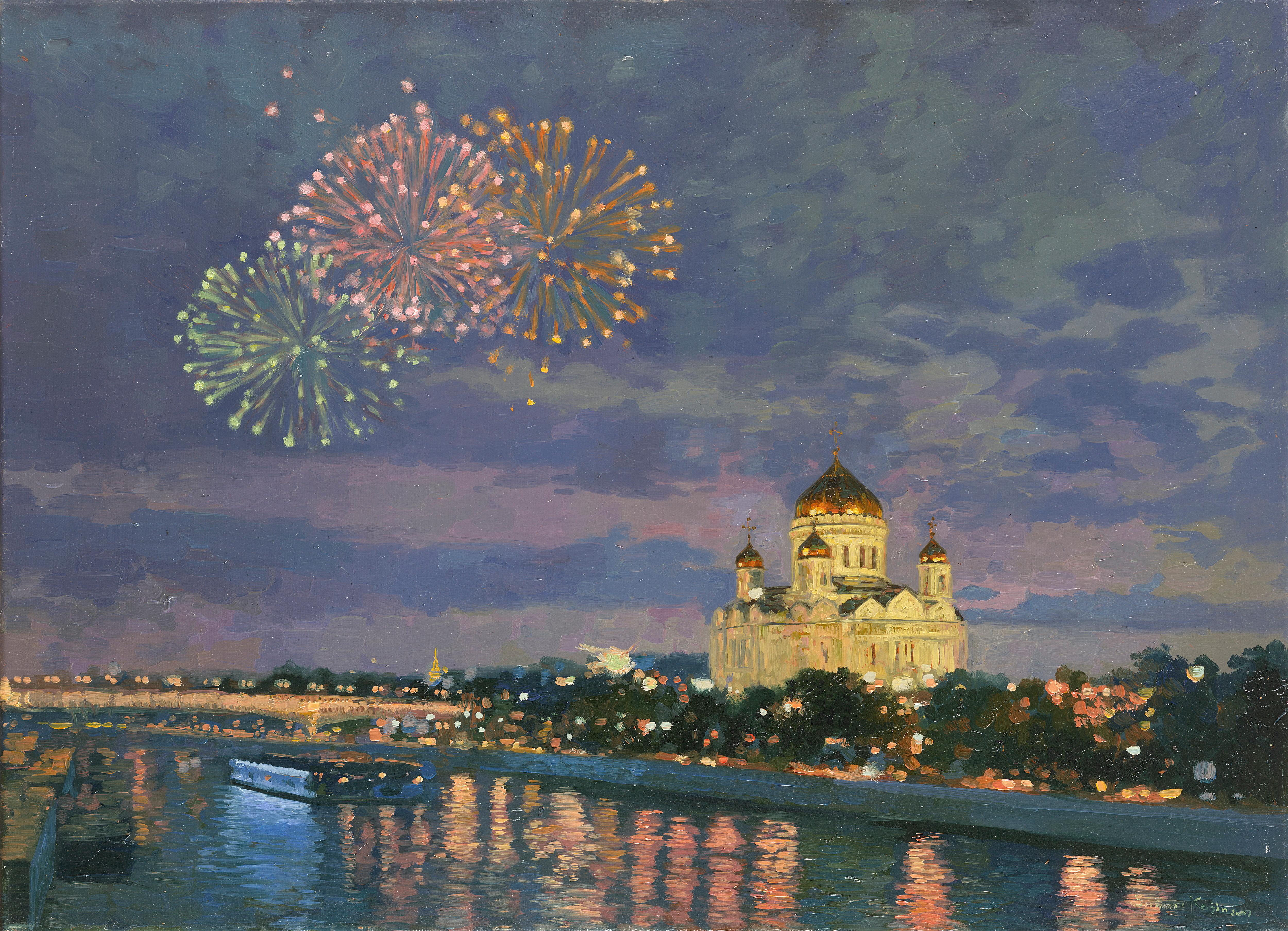 Simon Kozhin Landscape Painting - Day of the city