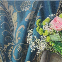 Delicate Aroma Still Life Painting, Oil on Canvas, Framed, 2025-