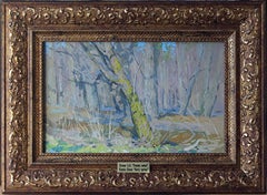 Early Spring Painting, Oil on Canvas, Serene Forest Scene, New