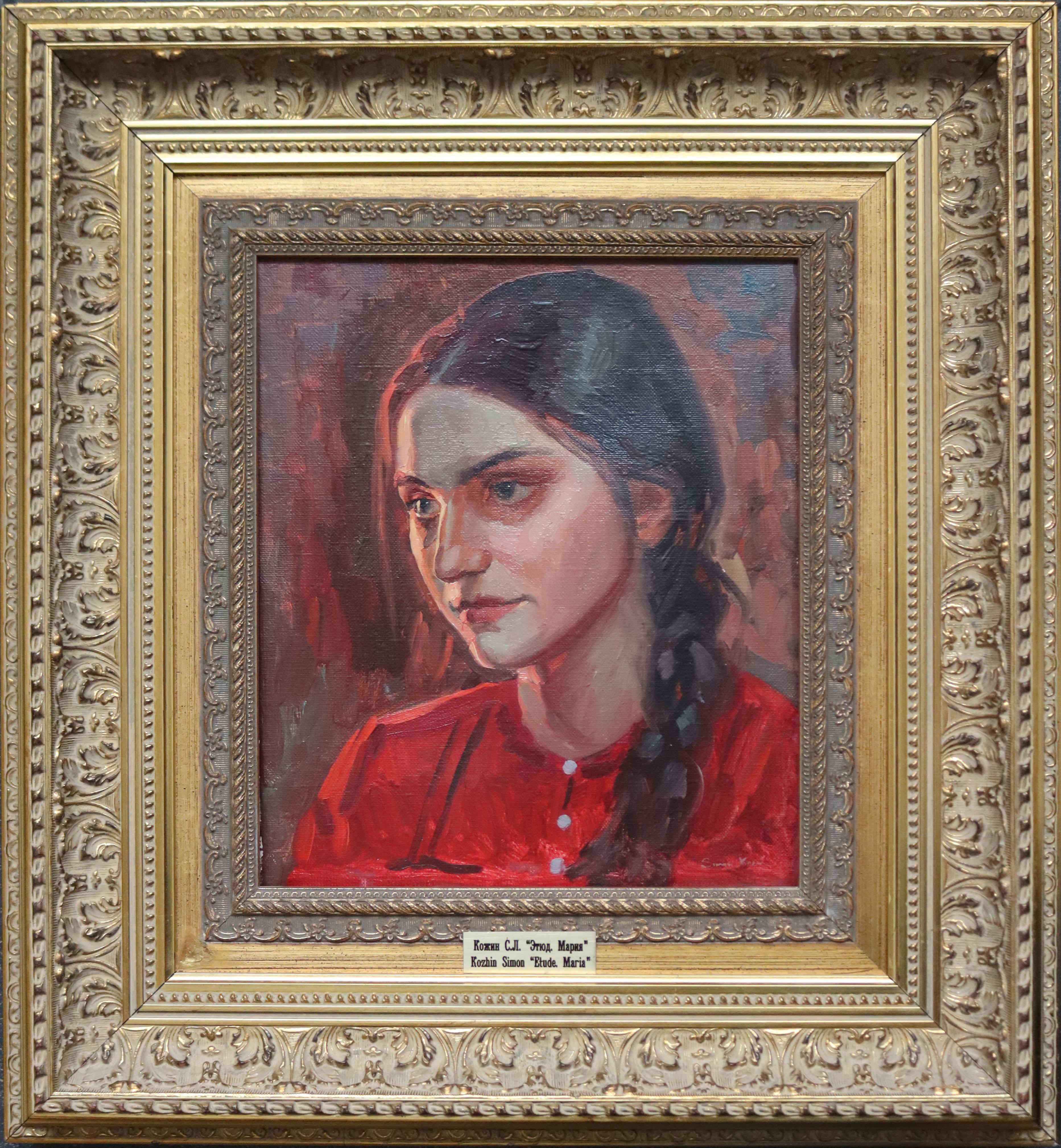 In this oil painting, I captured a quiet, introspective moment, blending realism with impressionistic brushstrokes to breathe life into her thoughtful gaze. The deep reds evoke warmth and passion, contrasting with the cool shadows to reveal inner
