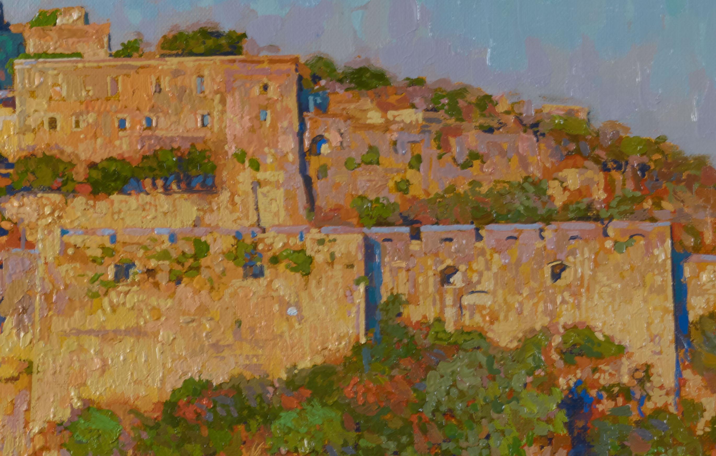 Evening. Aragon castle. Ischia. Italy - Impressionist Painting by Simon Kozhin