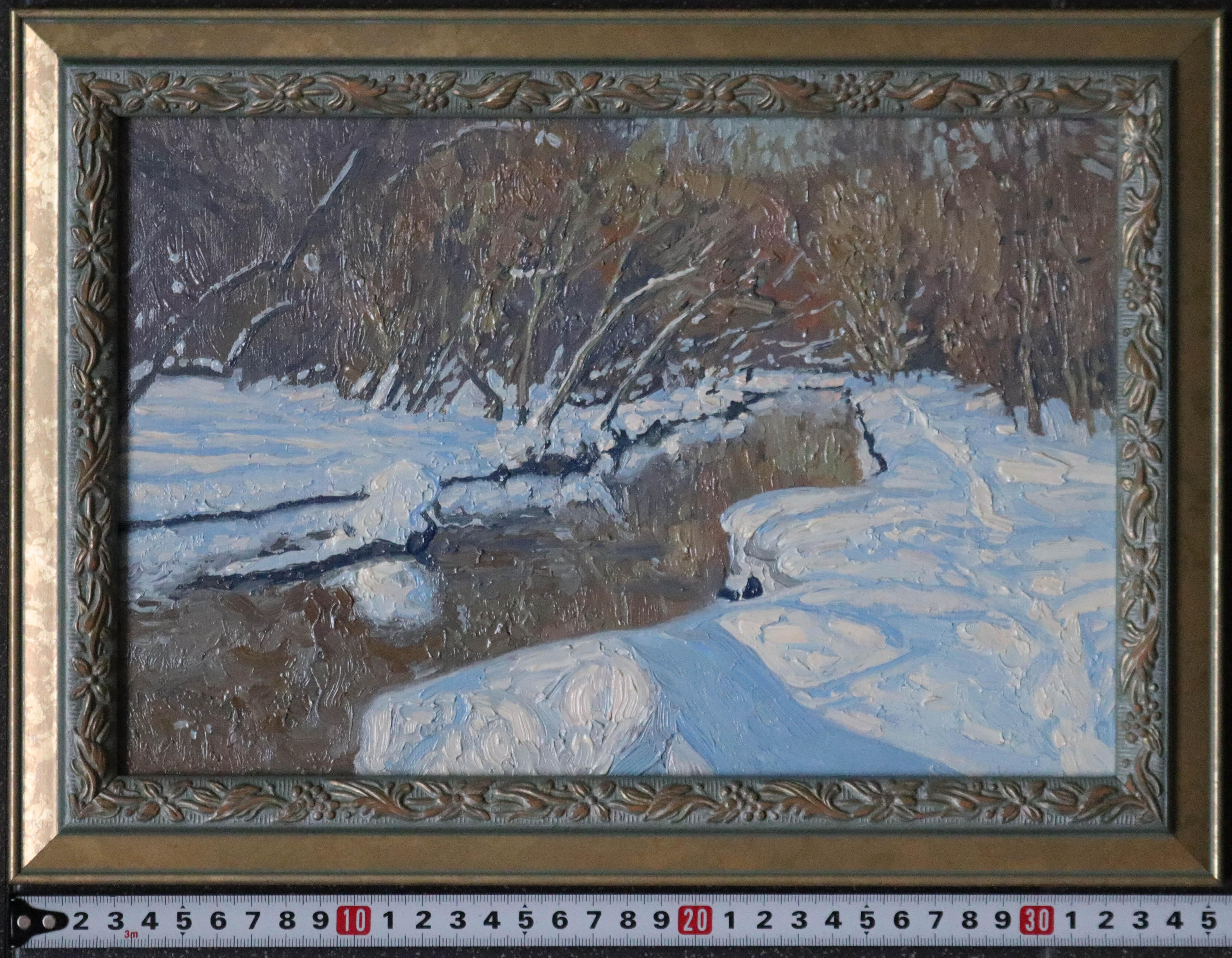 February sun. Churilikha River, Winter Landscape by Simon Kozhin For Sale 6