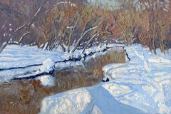 Sonne im Februar. Churilikha- Fluss, Winterlandschaft von Simon Kozhin