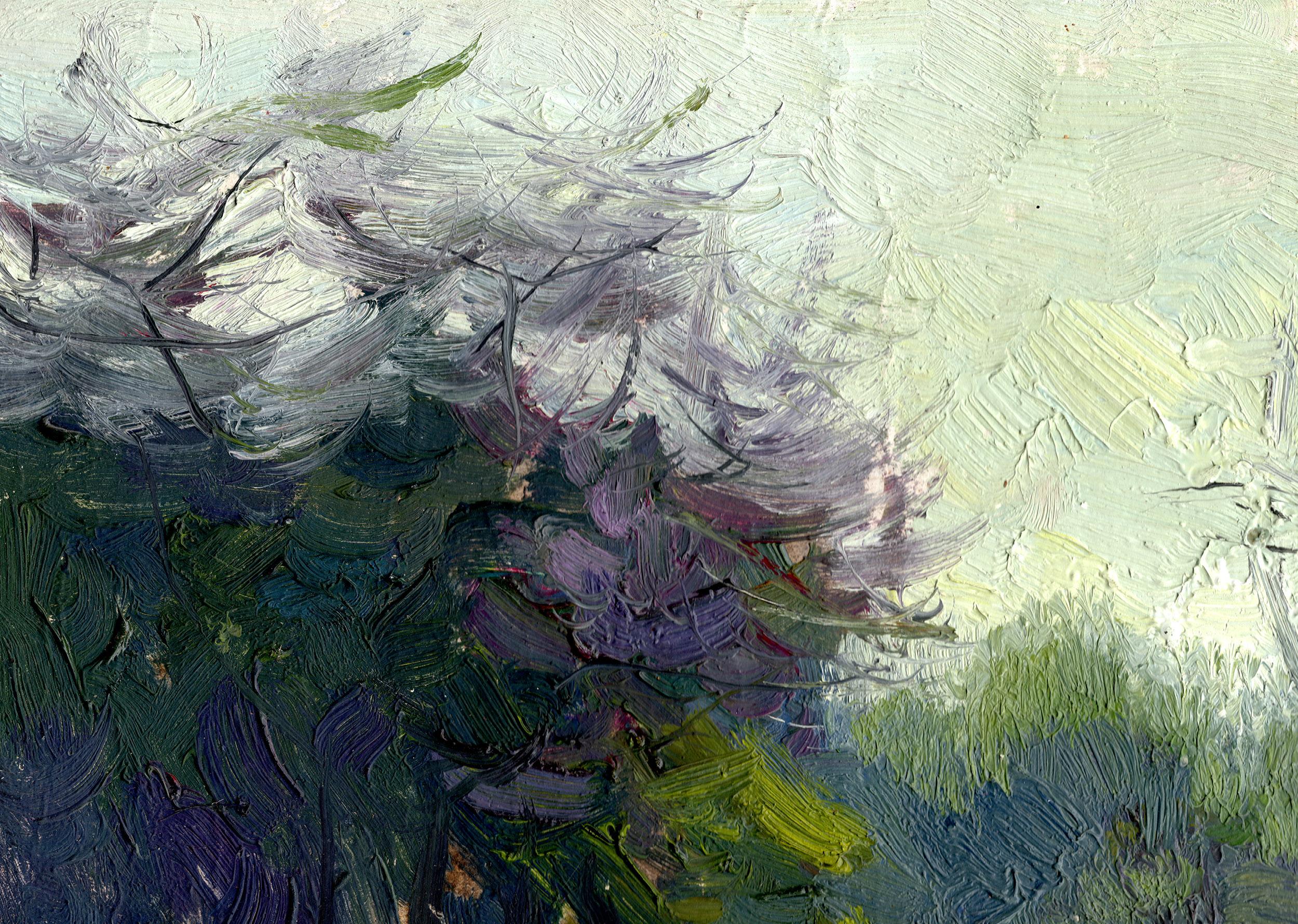 Erstes Grün – Painting von Simon Kozhin