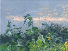 Flowers of the sun Impressionism painting 2019 Oil on canvas 30 х 40 см Framed