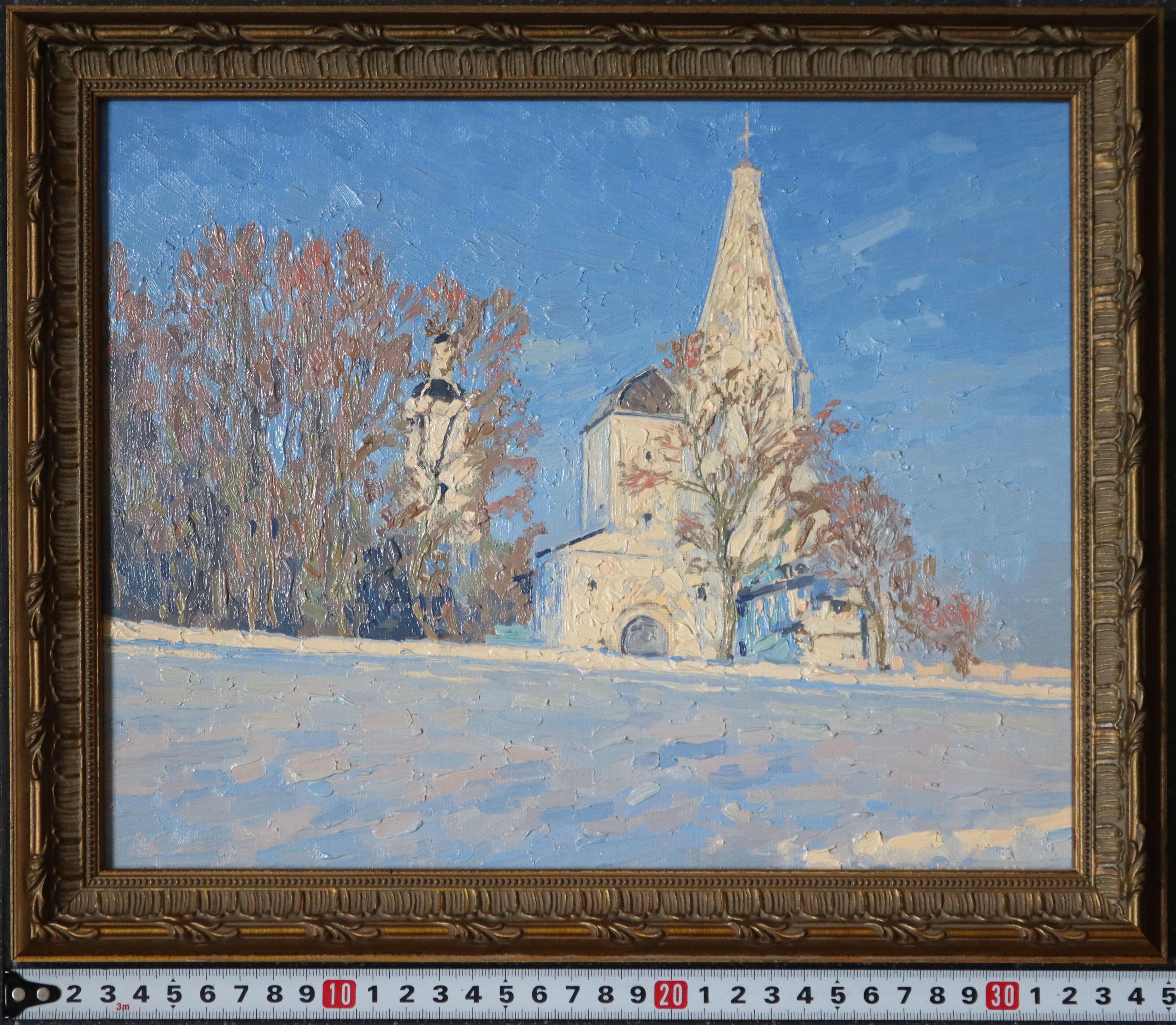 Frosty evening. View of the water tower and the Church of the Ascension For Sale 3