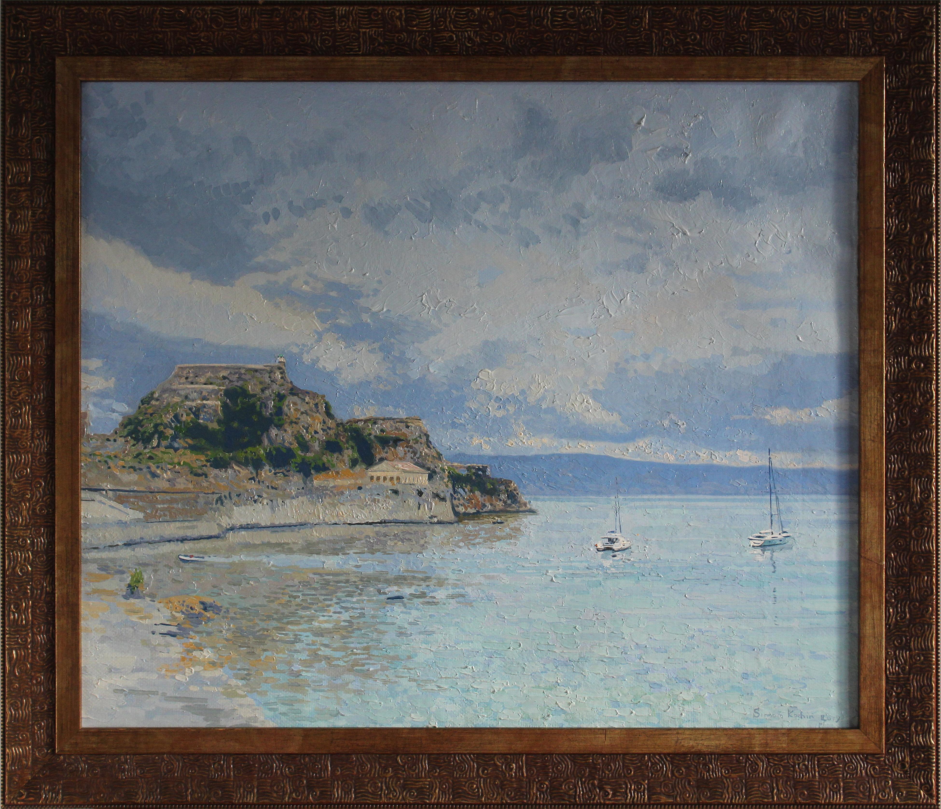 Garitsa Bay, Original Oil Painting by Simon Kozhin For Sale 9