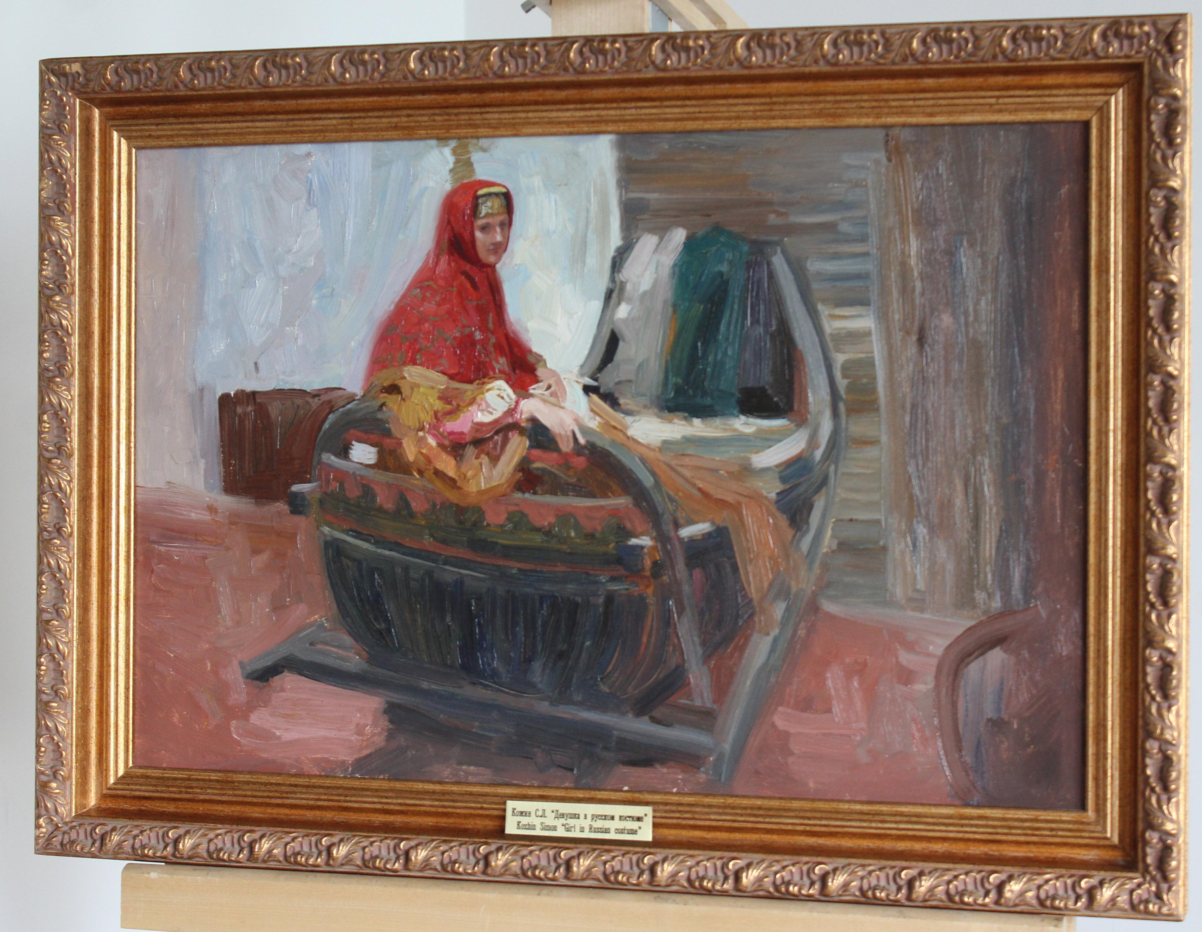 Girl in Russian costume For Sale 1